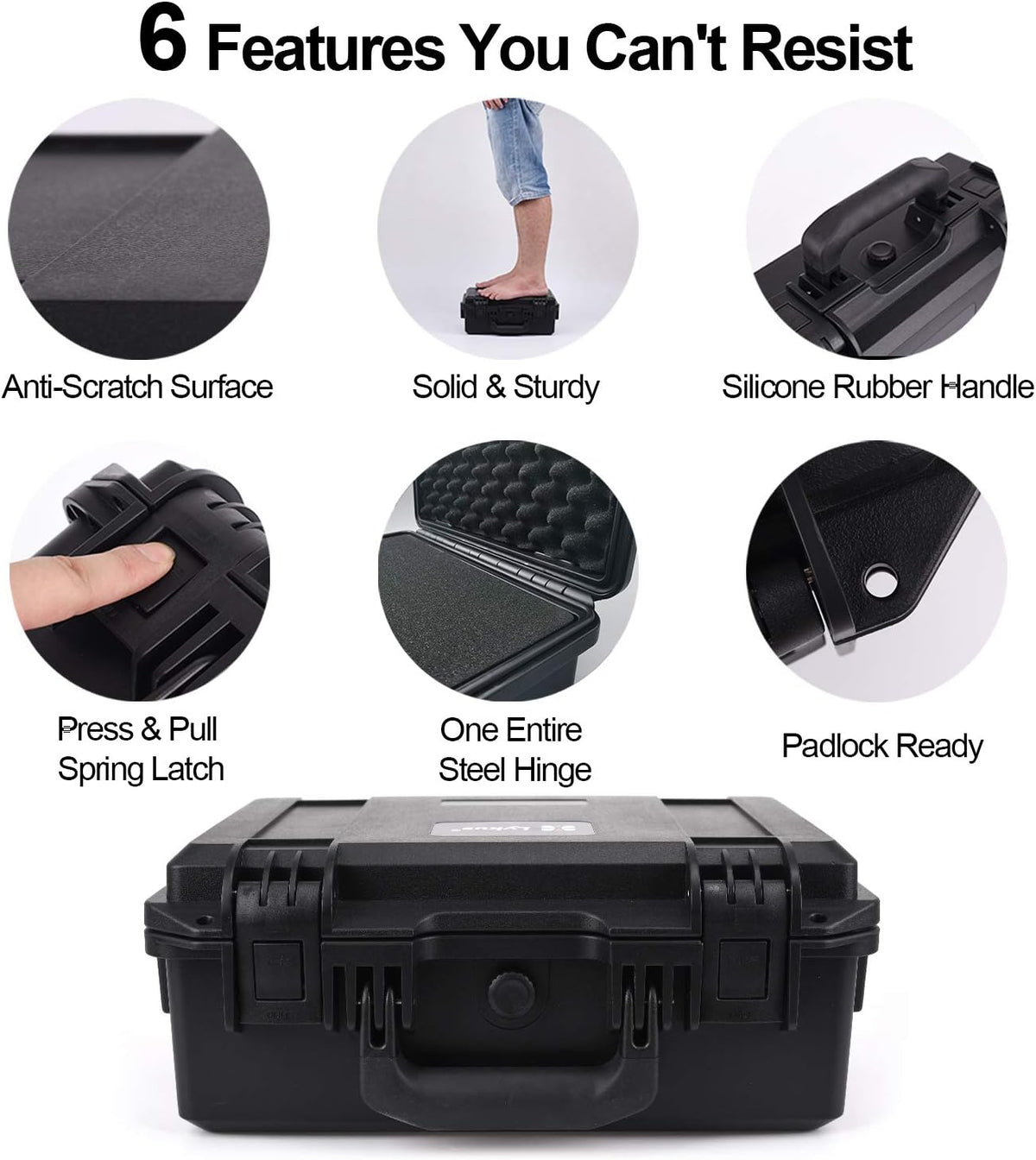 Waterproof Hard Case with Customizable Foam Insert H337454