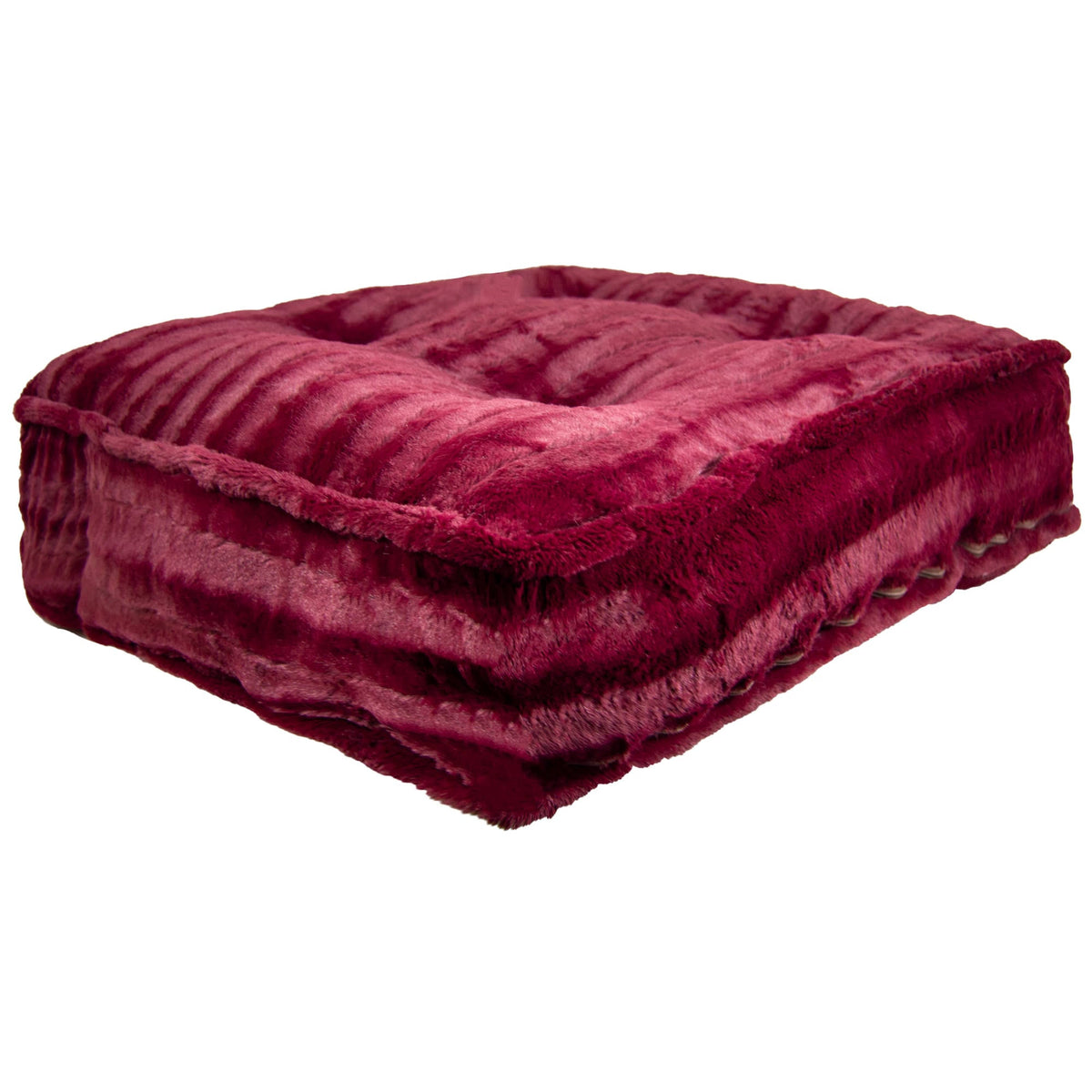 Large Plush Faux Fur Rectangle Dog & Cat Bed R2554
