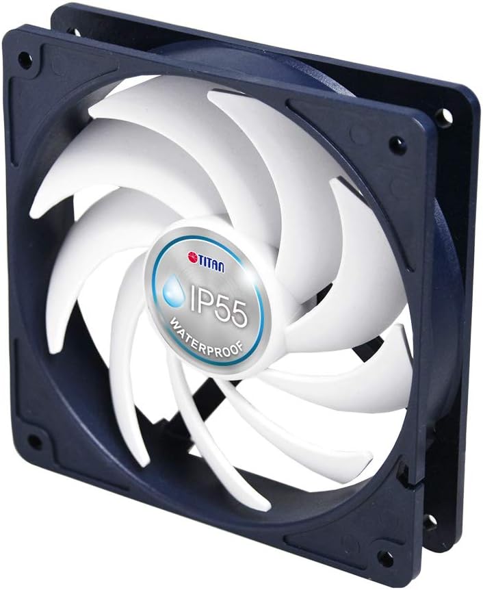 12V DC IP55 Waterproof Dustproof Cooling Fan 140mm 2 Pack Y108796