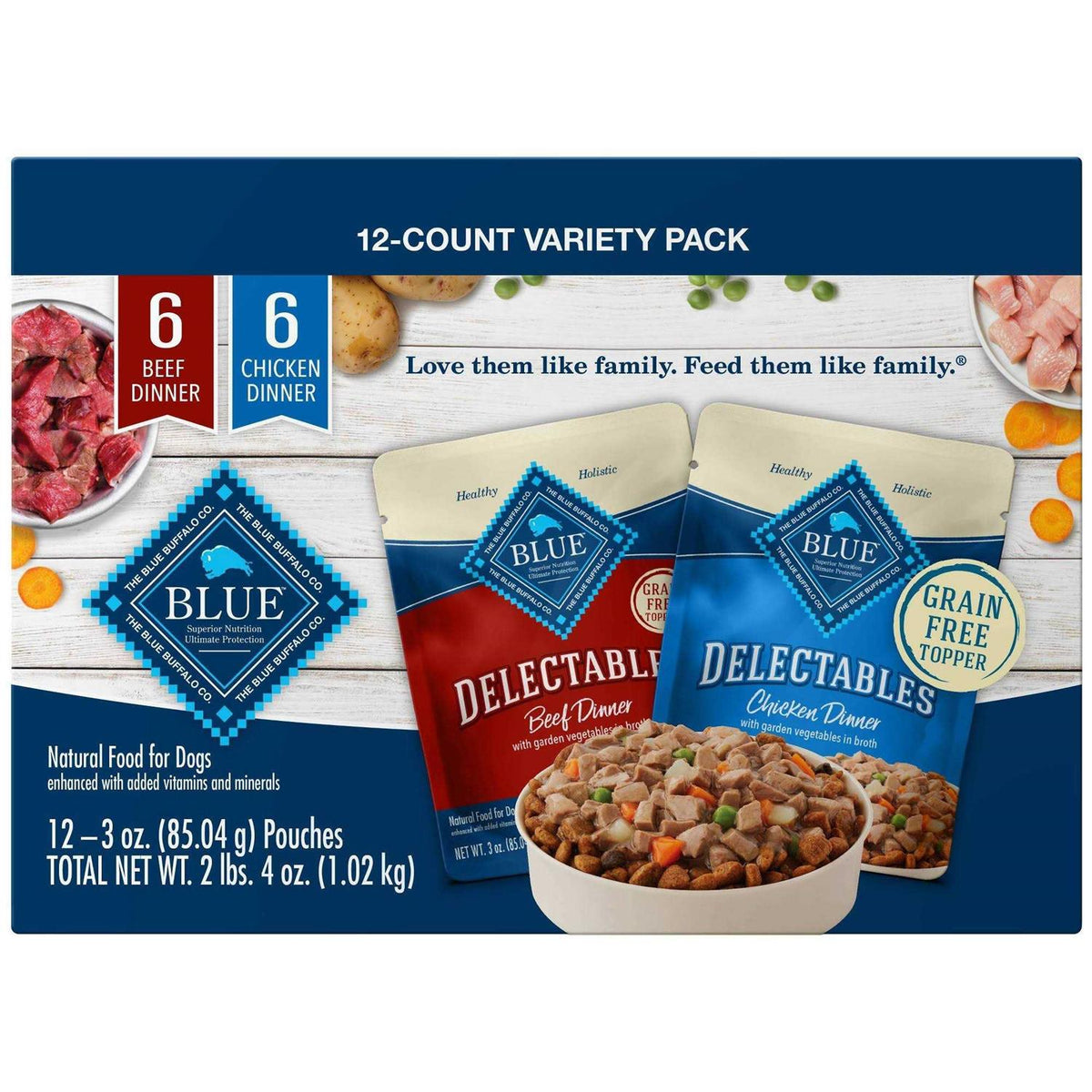 Natural Wet Dog Food Topper Variety Pack I605136