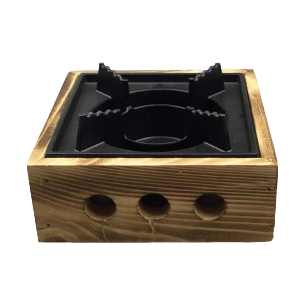 Compact Alcohol Stoves with Wooden Base 16cm M279