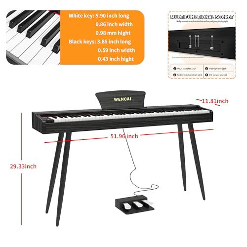 88 Key Fully Weighted Hammer Action Digital Piano with Triple Pedal X344521
