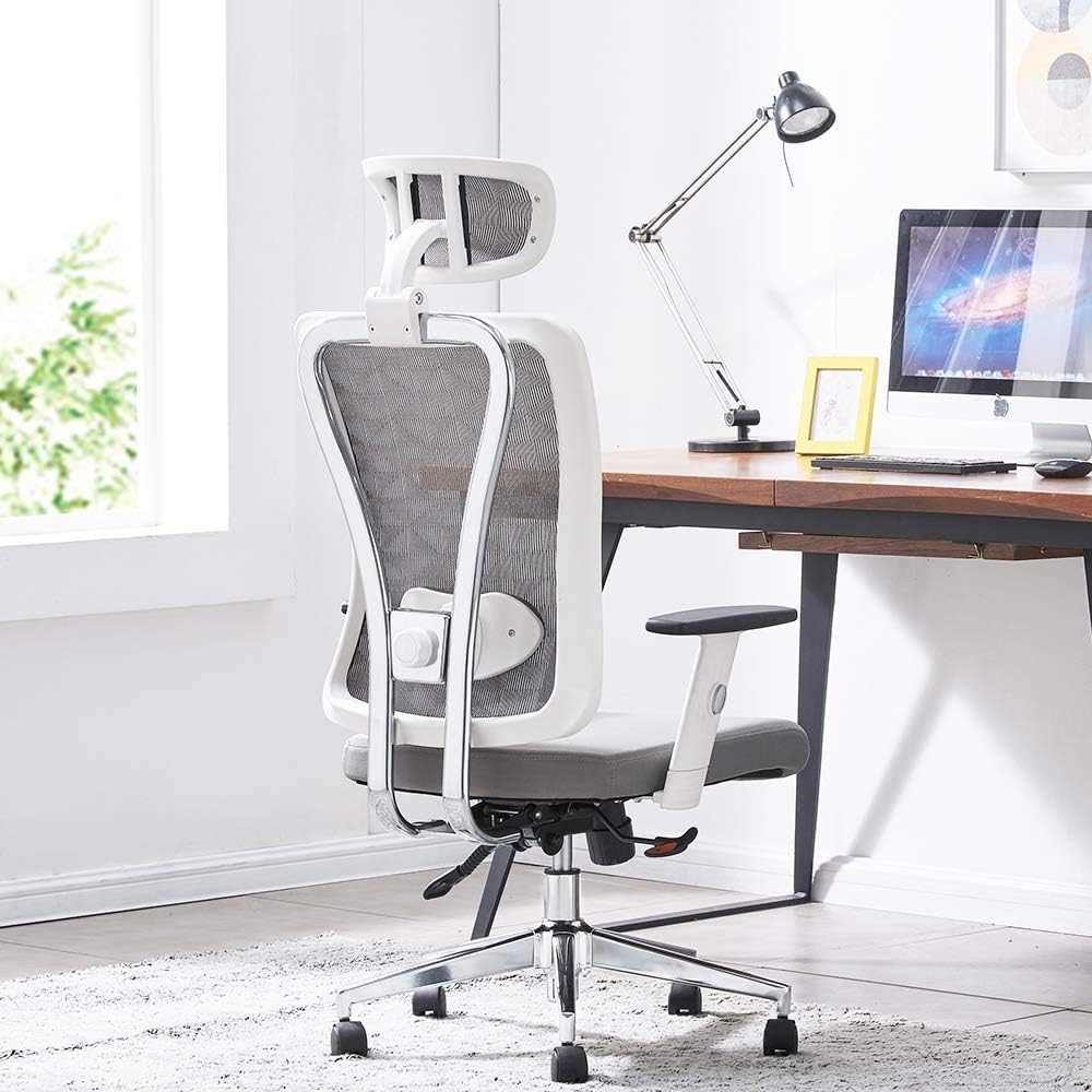 Black Mesh Ergonomic Office Chair with Lumbar Support and Headrest B521085