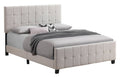 Beige King Upholstered Panel Bed Z34930