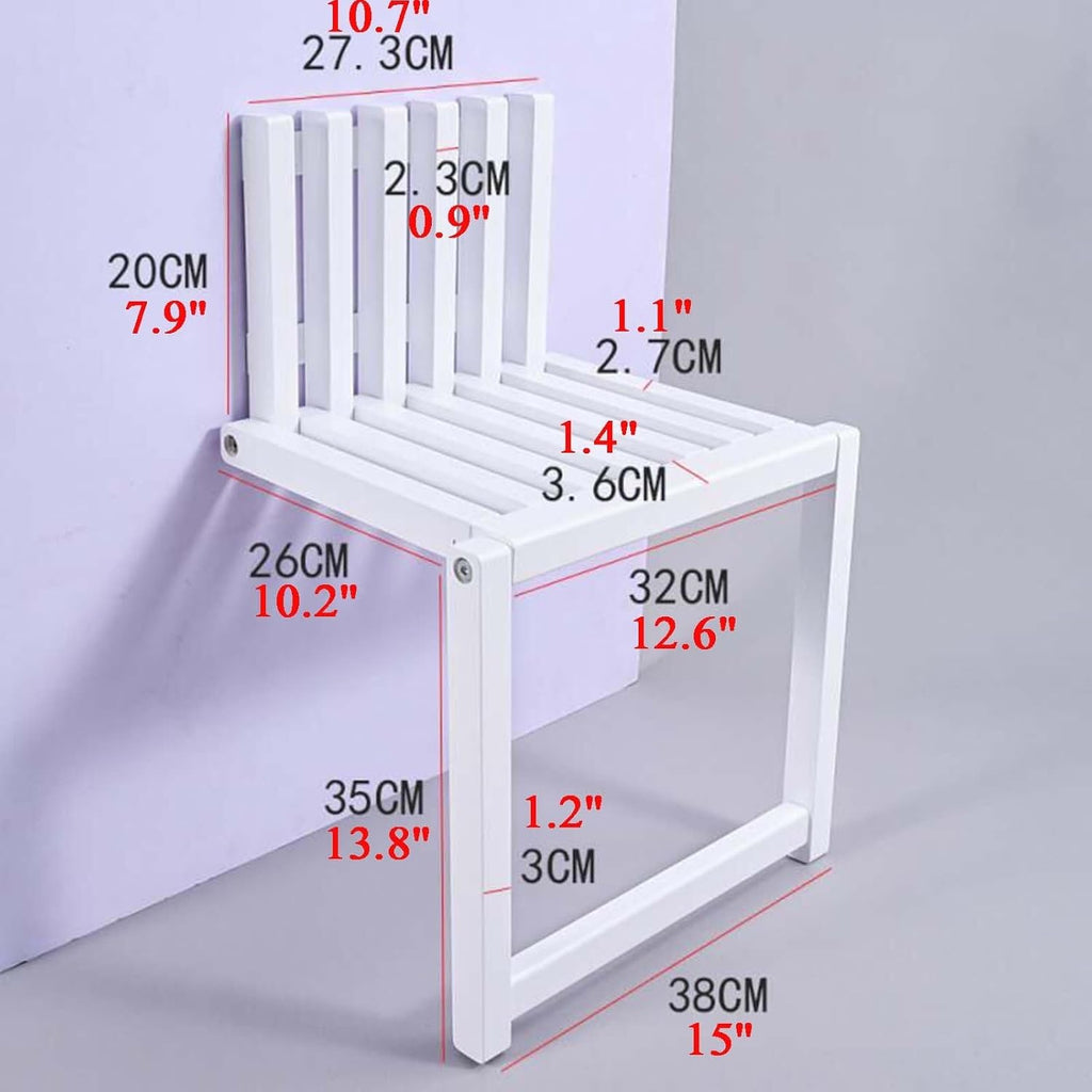 Solid Wood Folding Wall Mounted Stool with Supporting Legs G5831