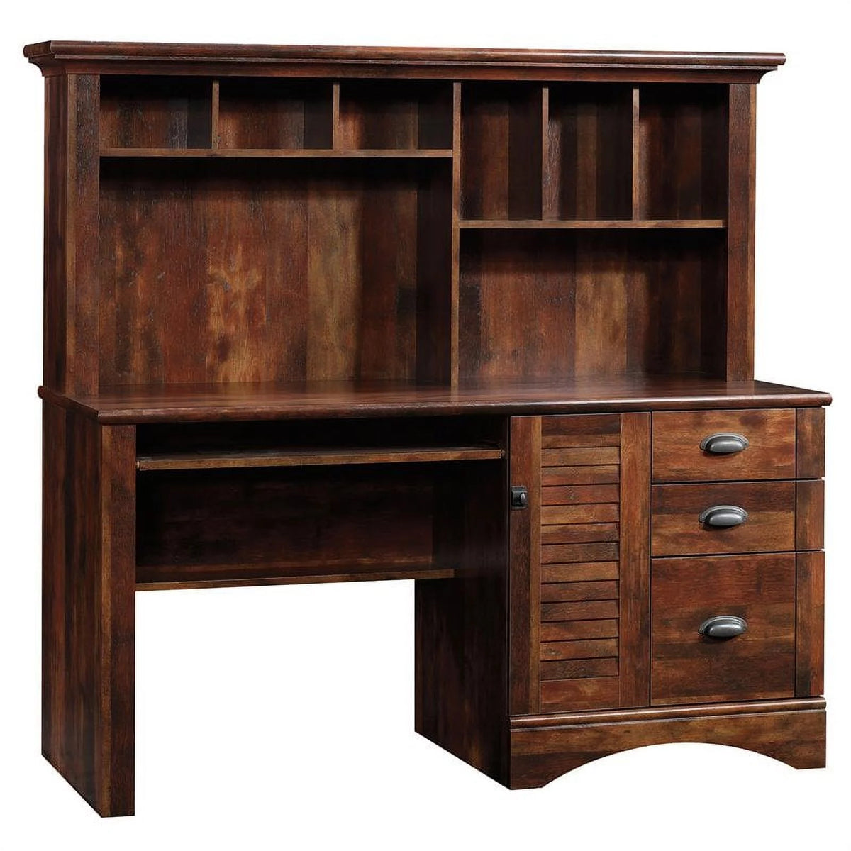 Computer Desk and Hutch with CPU Storage and Keyboard Drawer O99503