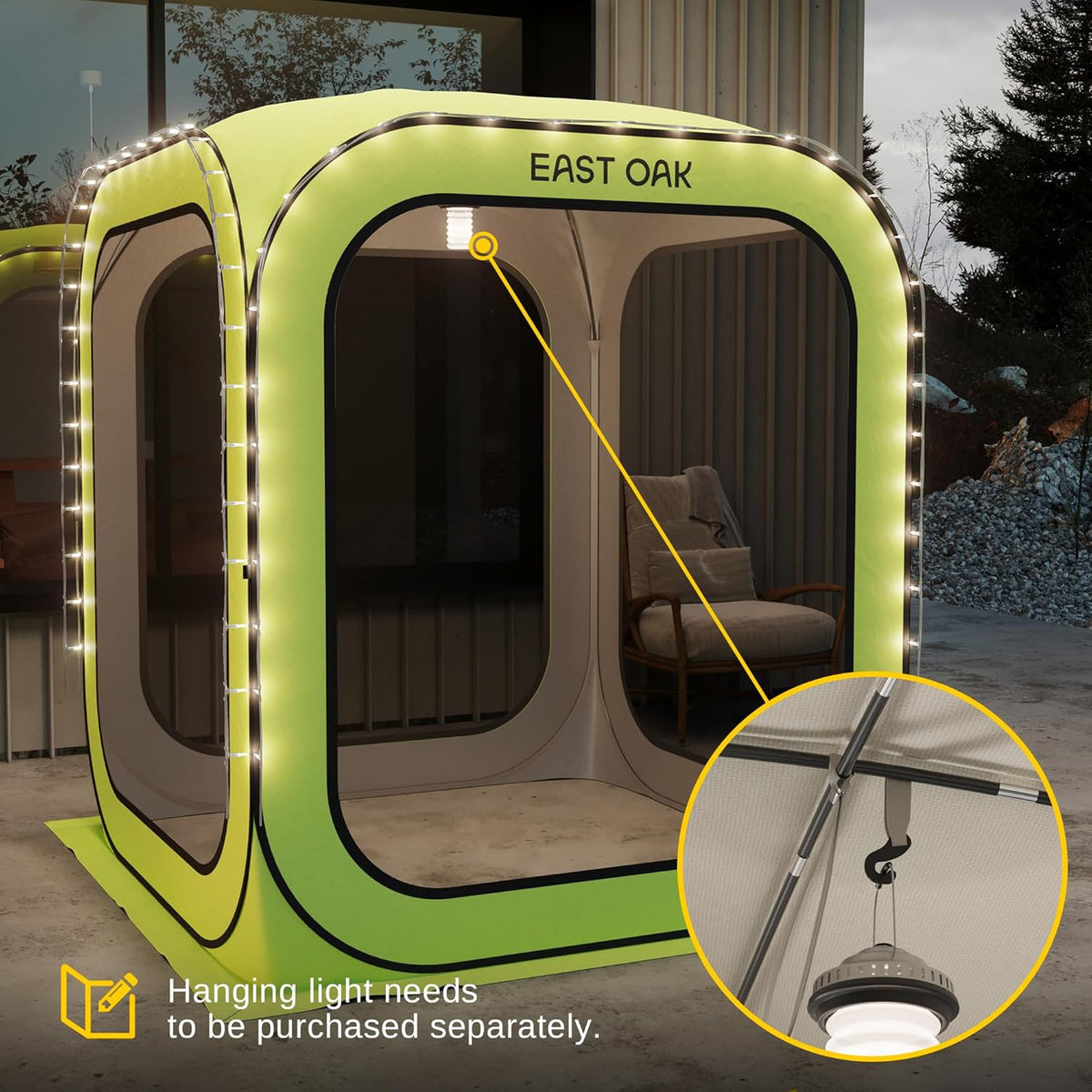 Light Green Pop-Up Screen Tent 6 x 6 FT with Carry Bag W498154