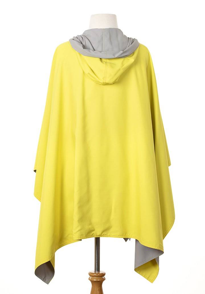 Yellow & Gray Hooded Rainwear Q619