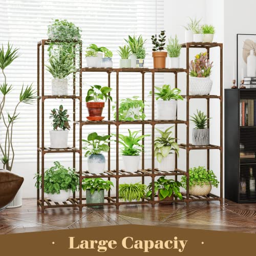 Large Wood Plant Stand for 17 Pots V6928