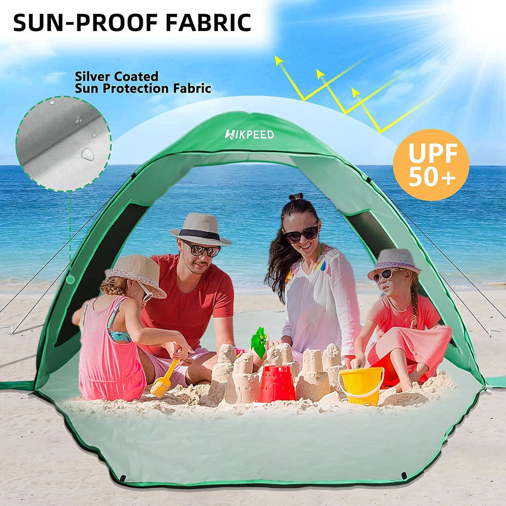 Pop Up Beach Tent for 3-4 Person with Carry Bag D8819