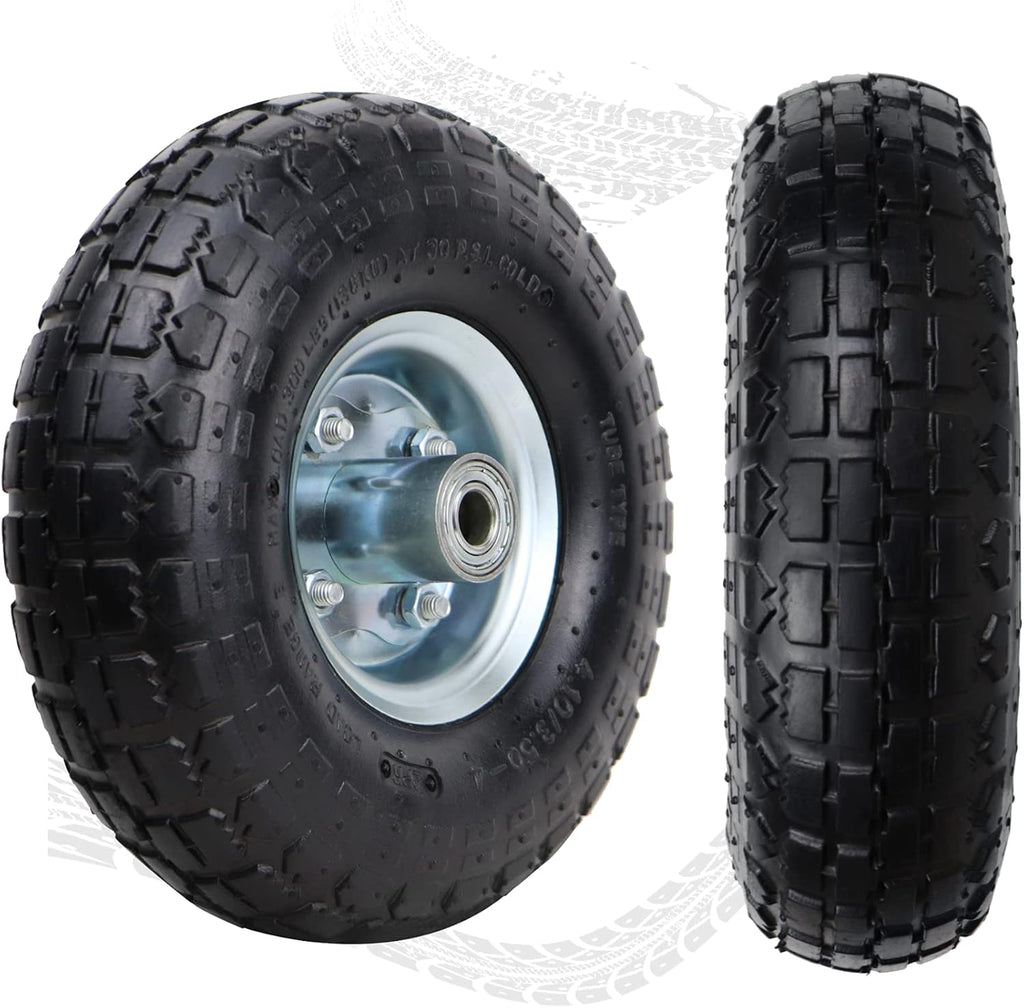 4 Pack 4.10/3.50-4 Pneumatic Air Filled Wheels/Tires X50504