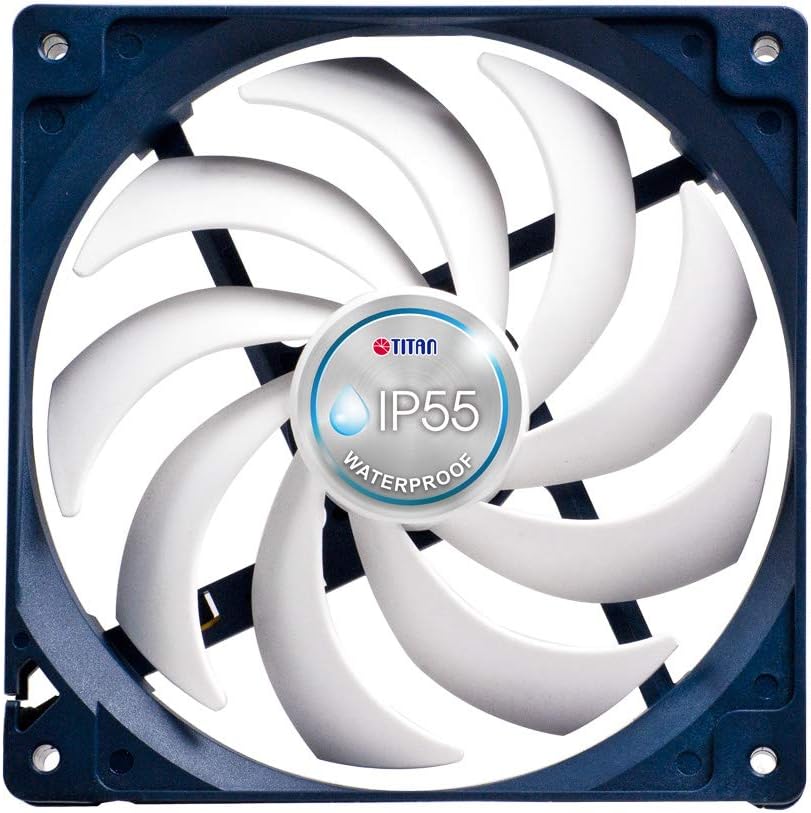 12V DC IP55 Waterproof Dustproof Cooling Fan 140mm 2 Pack Y108796