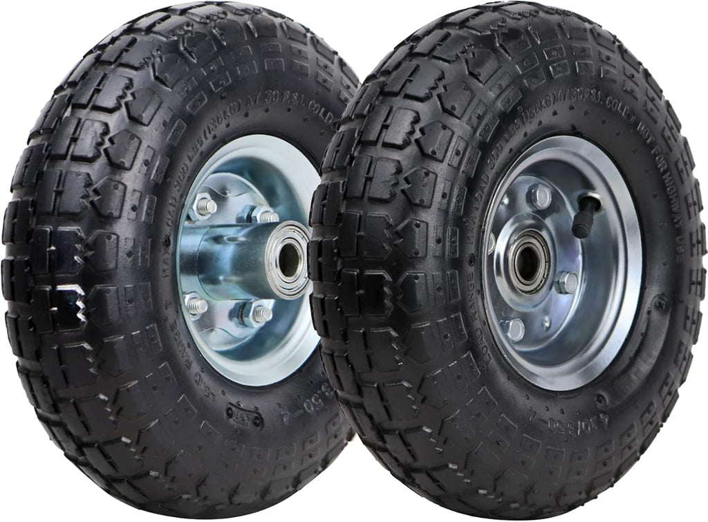 4 Pack 4.10/3.50-4 Pneumatic Air Filled Wheels/Tires X50504