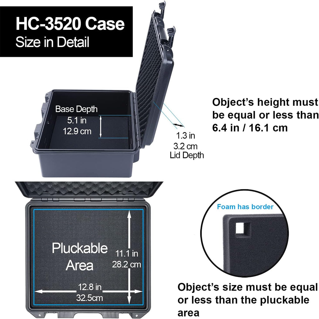 Waterproof Hard Case with Customizable Foam Insert H337454