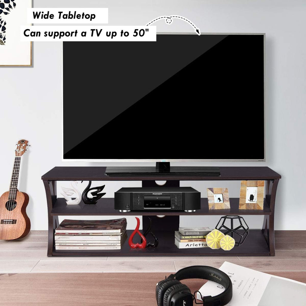 3-Tier TV Stand with Storage Shelves A6567
