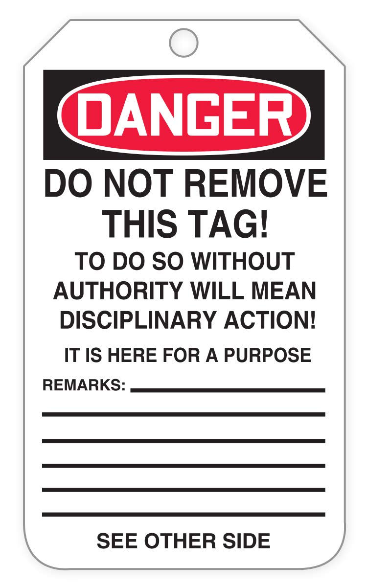 Danger Out of Service Tags O3542