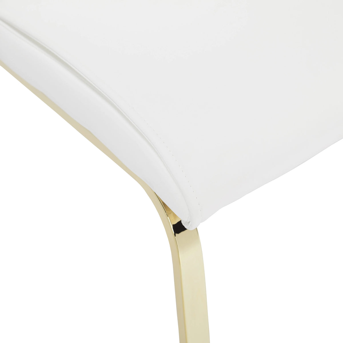 Gold Faux Leather Parsons Chairs Set of 2 Black W781