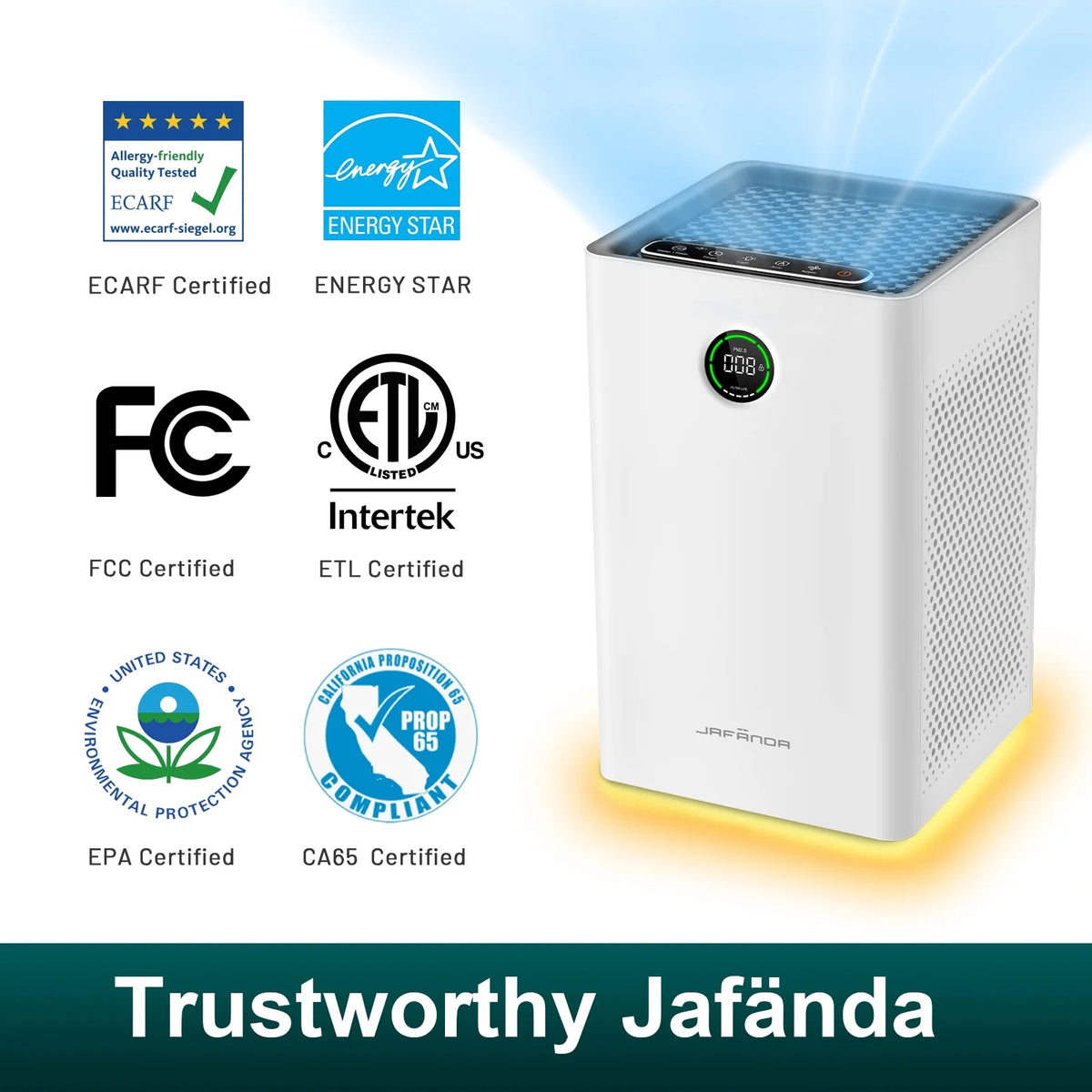 Air Purifier with H13 True HEPA E100