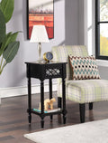 Black 1 Drawer Accent Table with Shelf M179845