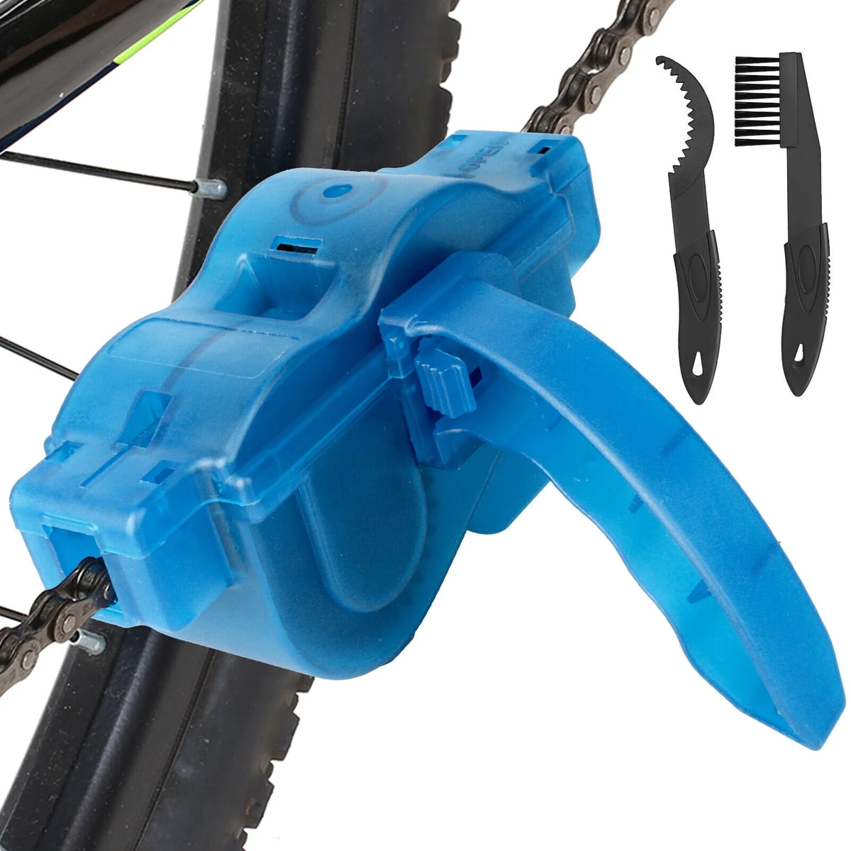 Bicycle Chain Cleaner Cleaning Brush Wheel Kit I801