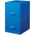 2 Drawer Metal File Cabinet in Blue C701514