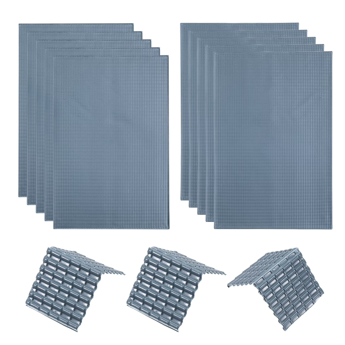 Dark Grey PVC Miniature Roof Tiles Pack of 10 H17793