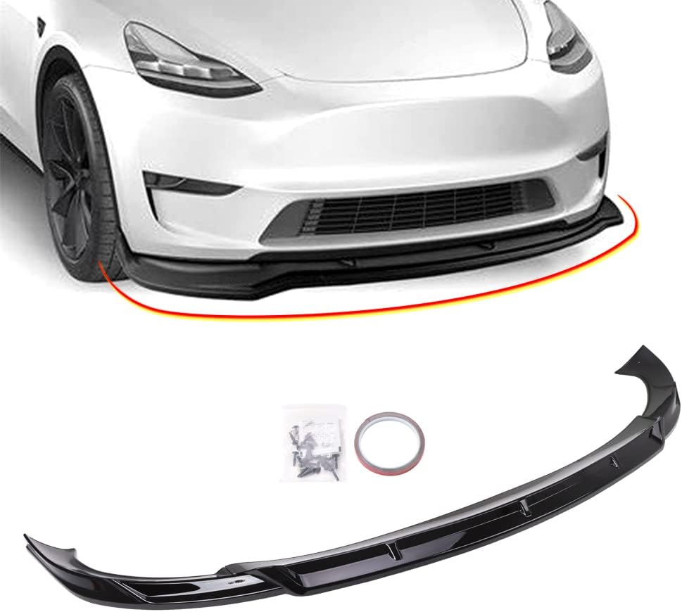 Glossy Black Front Bumper Lip Splitter for Tesla Model Y U455