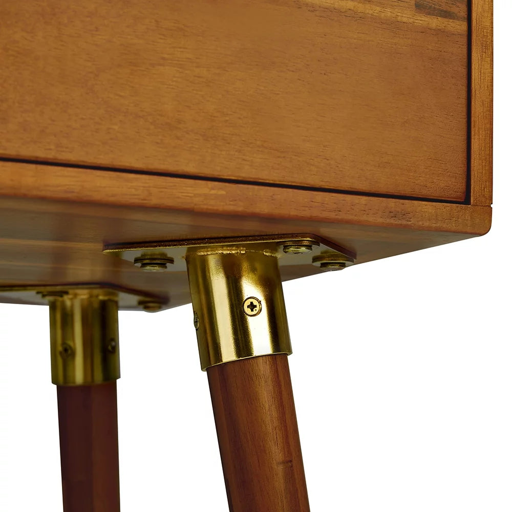 Solid Acacia Wood Nightstand J111666