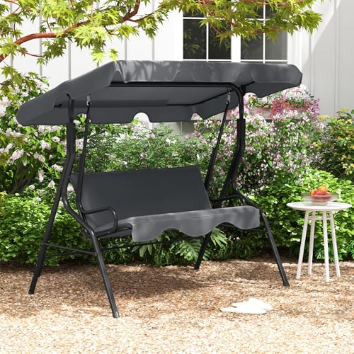 3 Person Porch Swing with Removable Cushion and Canopy X3968