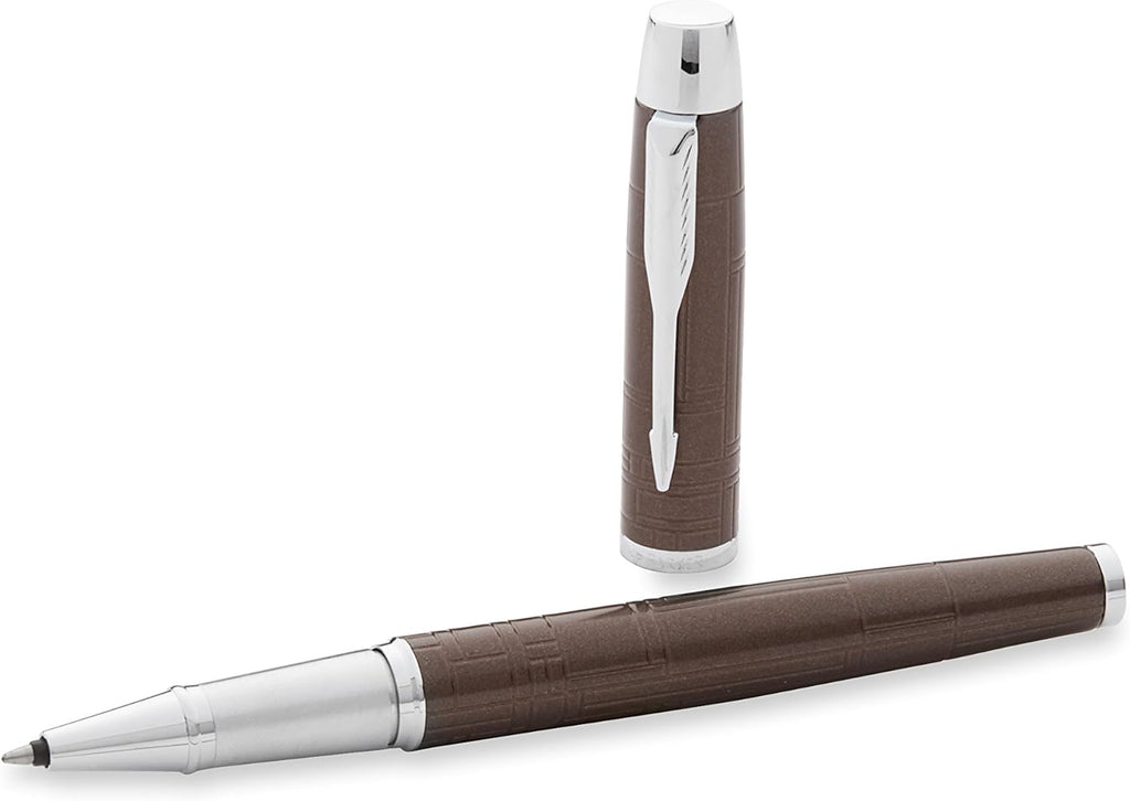 Brown Metallic Rollerball Pen with Fine Black Refill, Pack of 2 F532