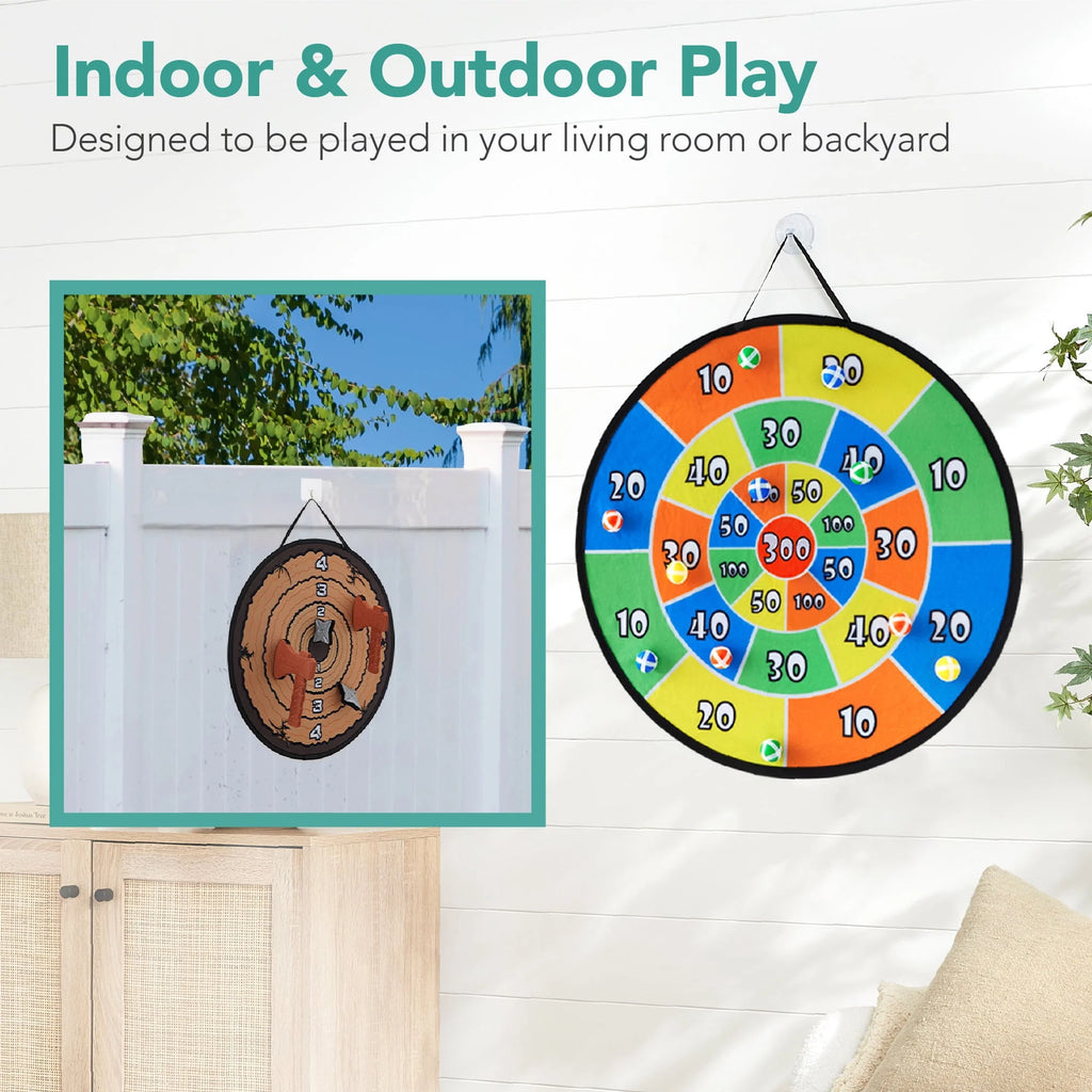 Double-Sided Dart Board with Carrying Case Z7782