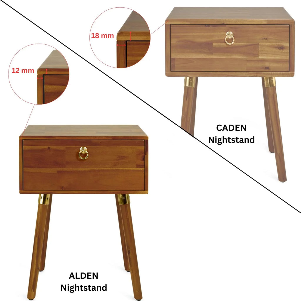Solid Acacia Wood Nightstand J111666