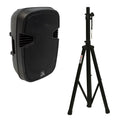 Pro DJ Bluetooth 15" 1200W Powered PA Speaker & Stand V3319
