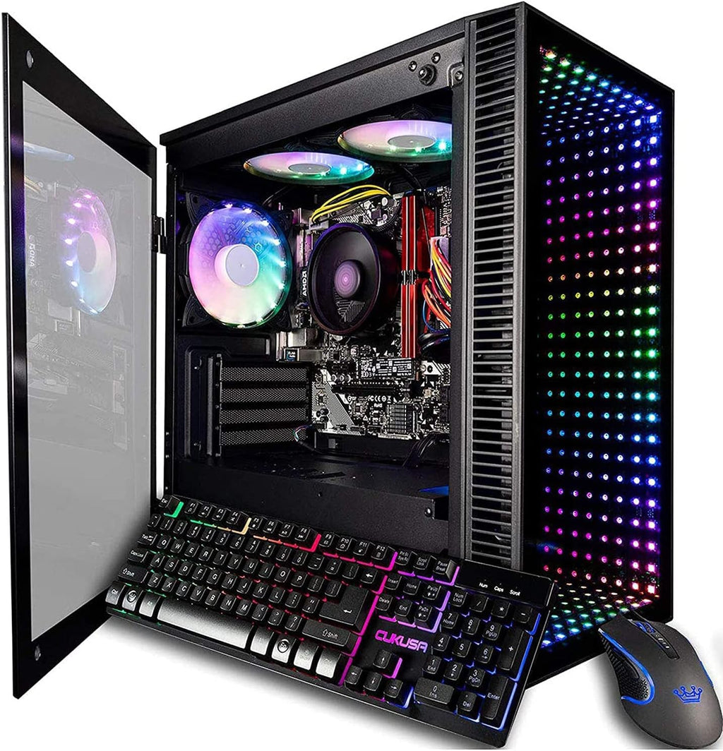 Micro Gaming PC with AMD Ryzen 5 PRO 4650G, 16GB RAM, 512GB NVMe SSD + 1TB HDD, 500W PSU, AC WiFi H850