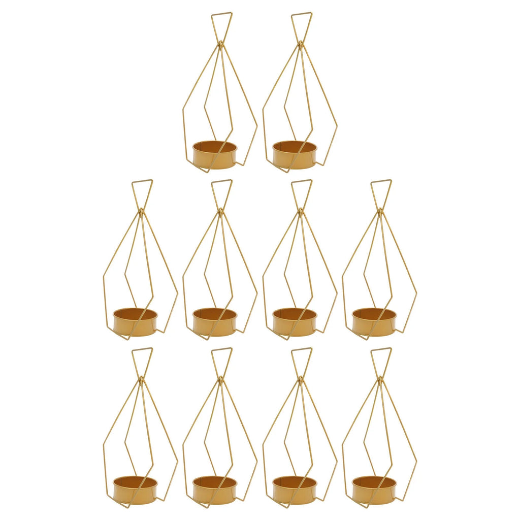 10pcs Gold Metal Flower Vases L611406