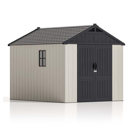 6x4 FT Plastic Outdoor Storage Shed Light Grey K87720