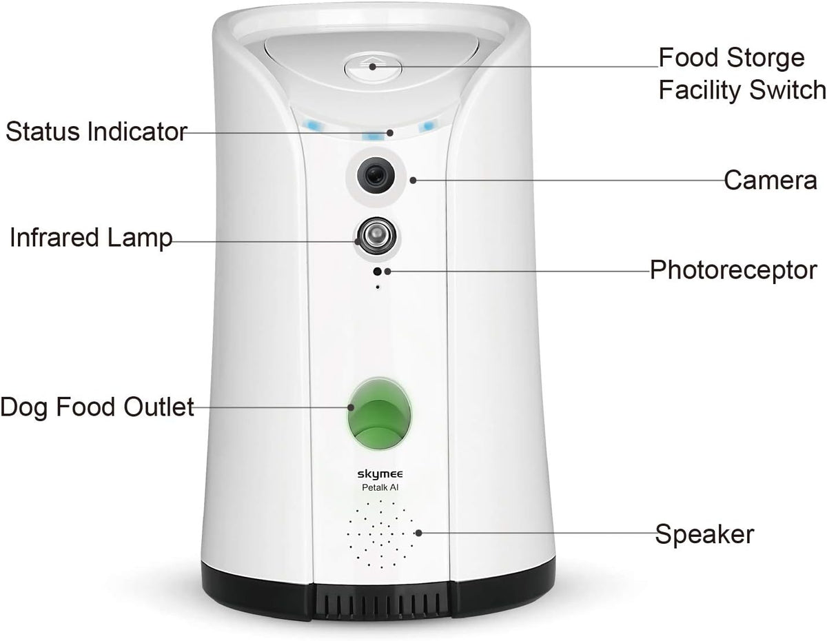 Dog Camera Treat Dispenser with Two-Way Audio and Night Vision V43221