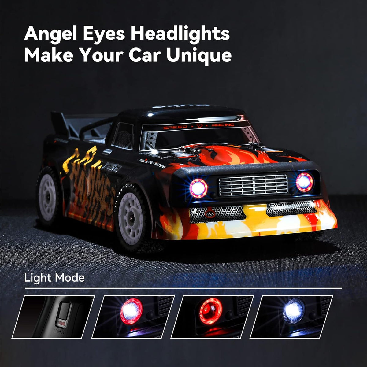 1/16 2.4Ghz 4WD RC Rally Racing Car with Headlights Y464