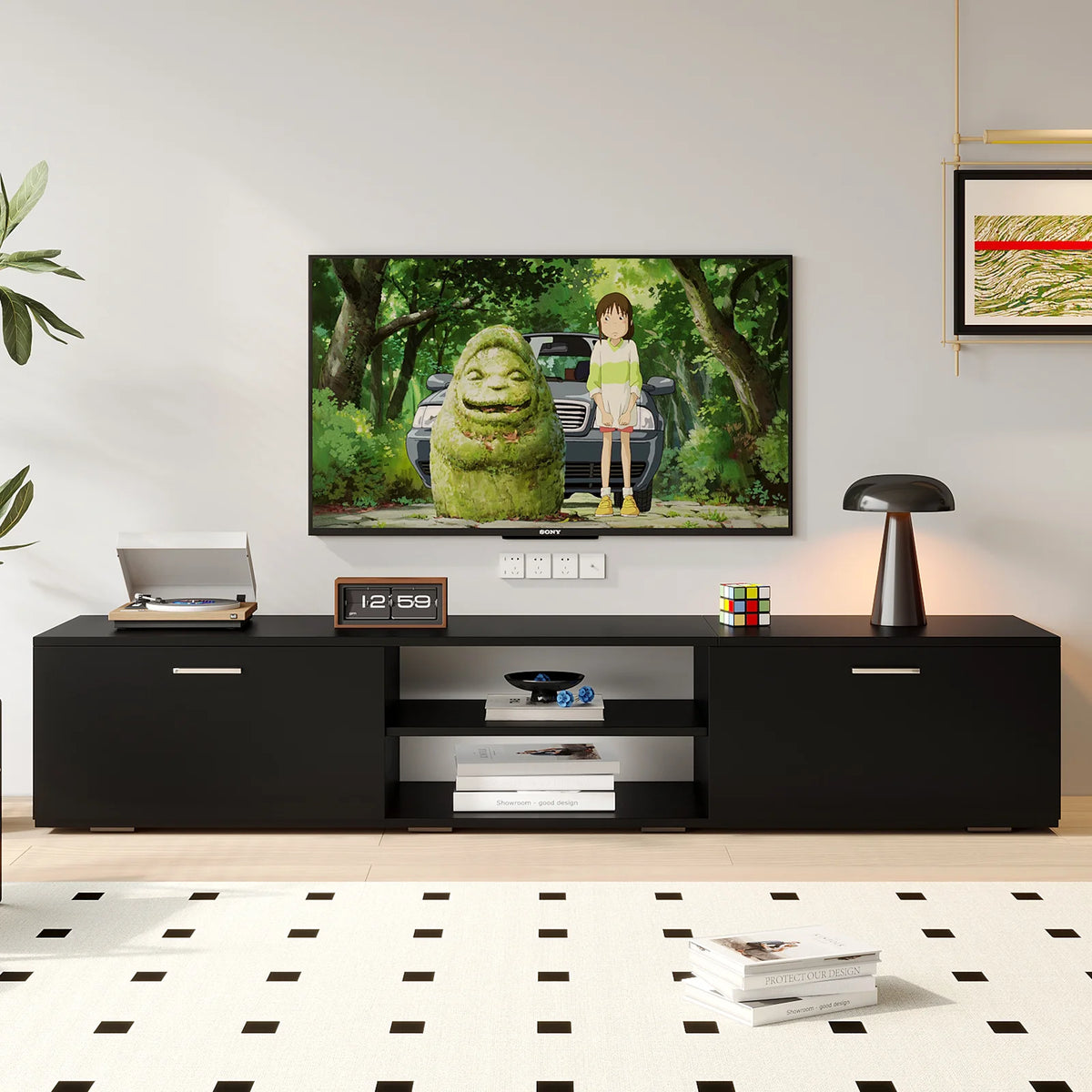 White Modern TV Stand for 55/65/70 Inch TVs I154