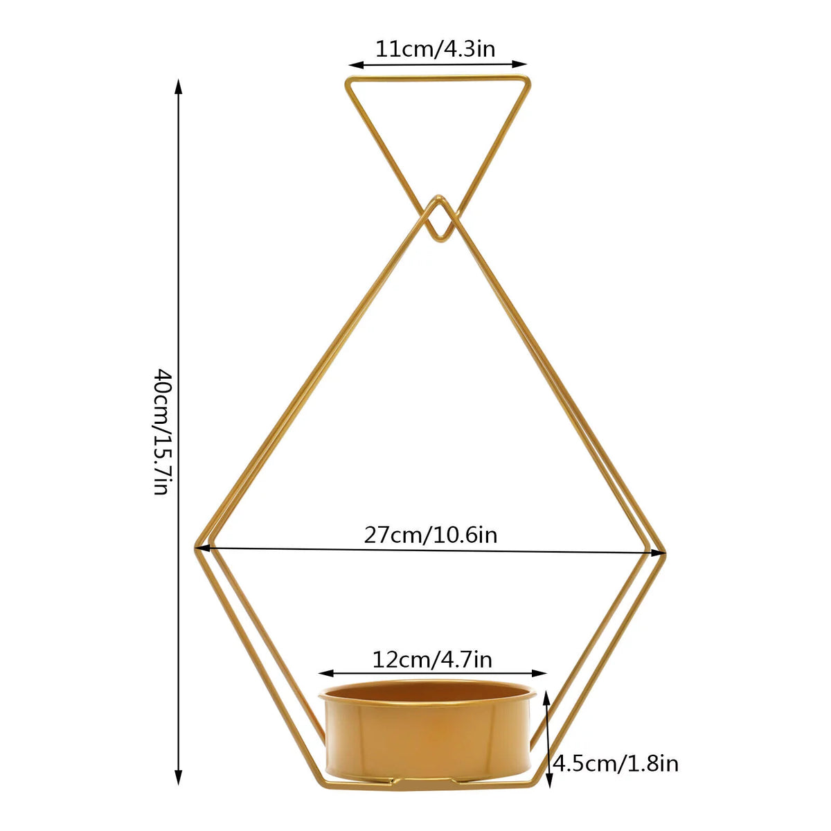 10pcs Gold Metal Flower Vases L611406