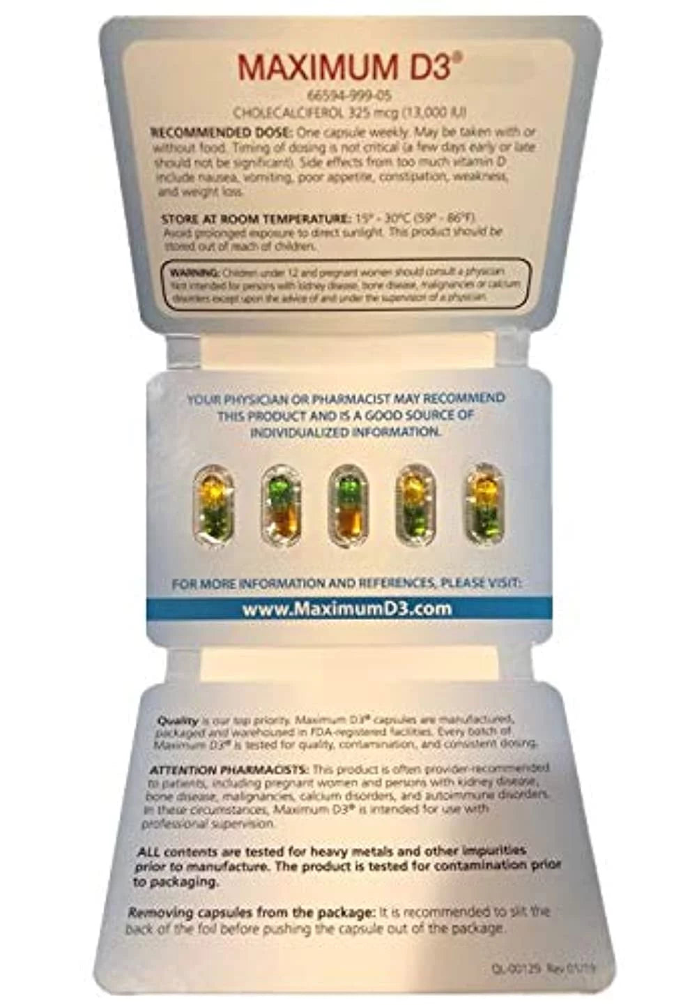 60 Capsules D3 13,000 IU W97469