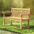 Teak Wooden Outdoor Garden Bench with Armrest B678