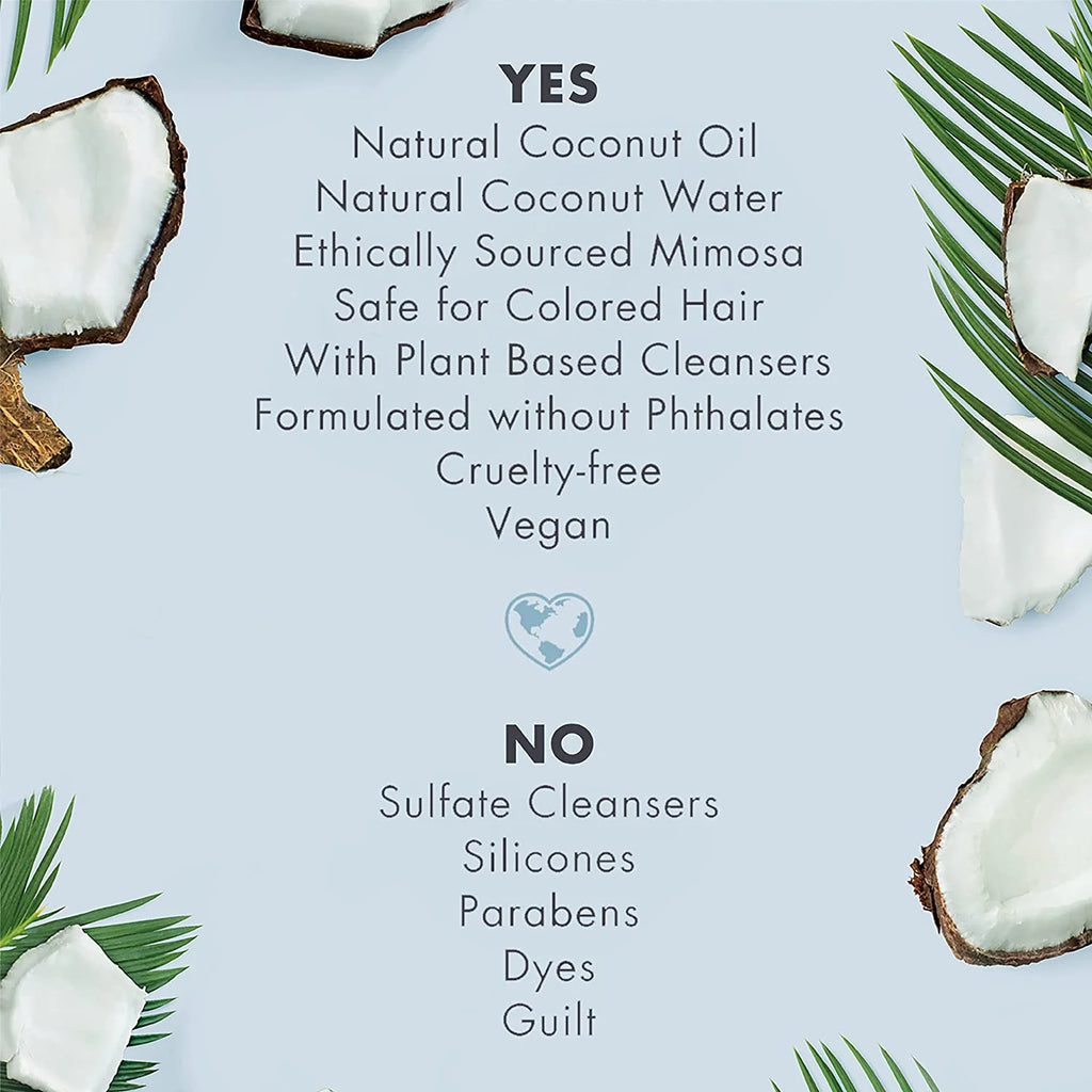 Sulfate-Free Coconut Water Shampoo and Conditioner 32.3 oz 2 Count B239