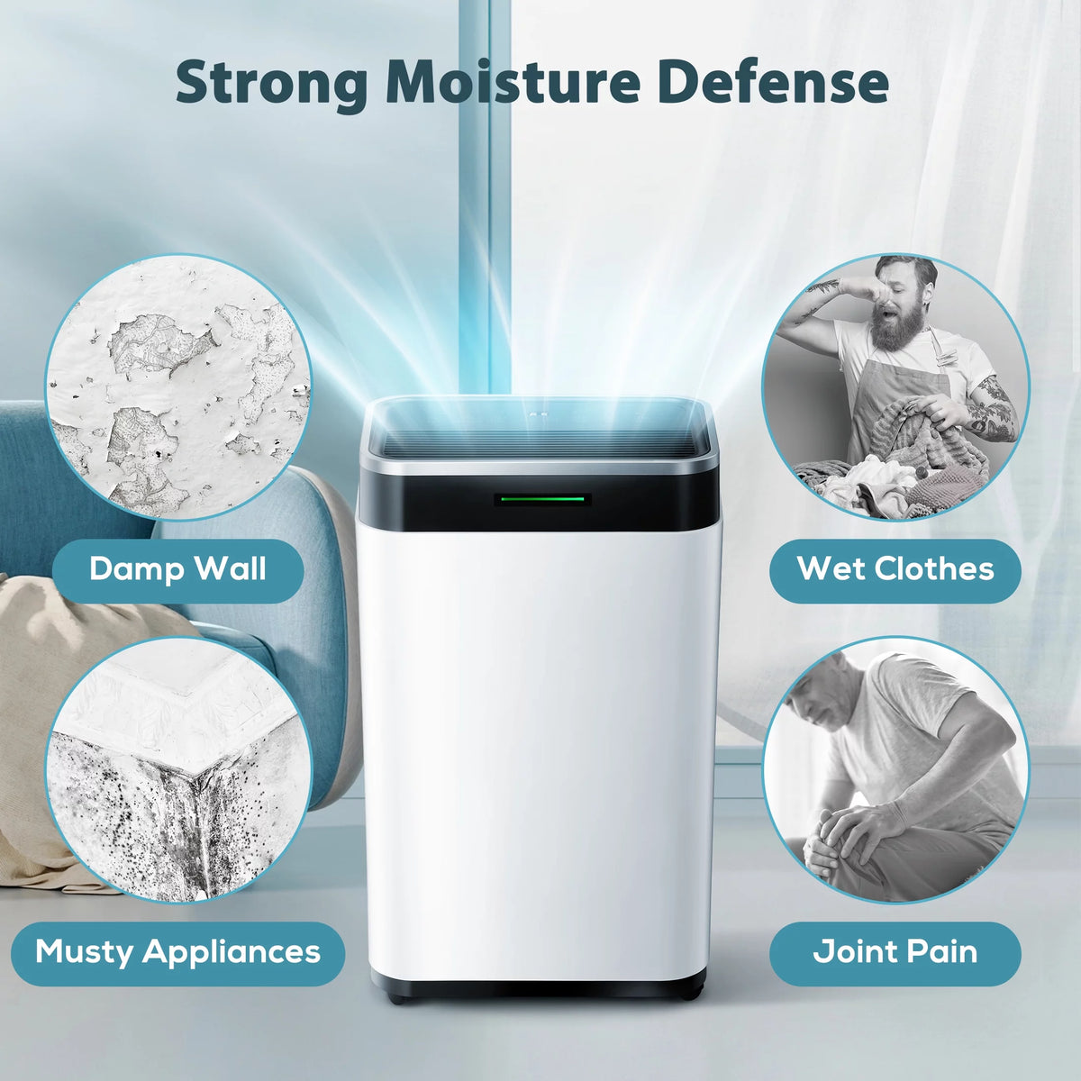 45 Pint Dehumidifier with Drain Hose D9387