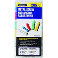 Metal Screw and Anchor Assortment Set, 285 Piece R134872
