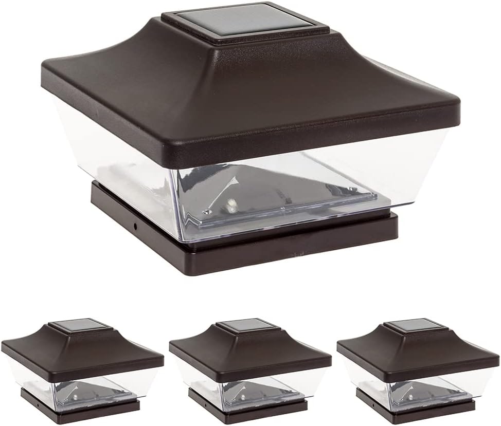8 Pack Solar LED Post Cap Light with Post Adapter K276