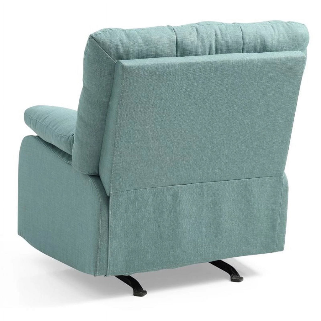 Teal Turquoise Fabric Rocker Recliner Z918488