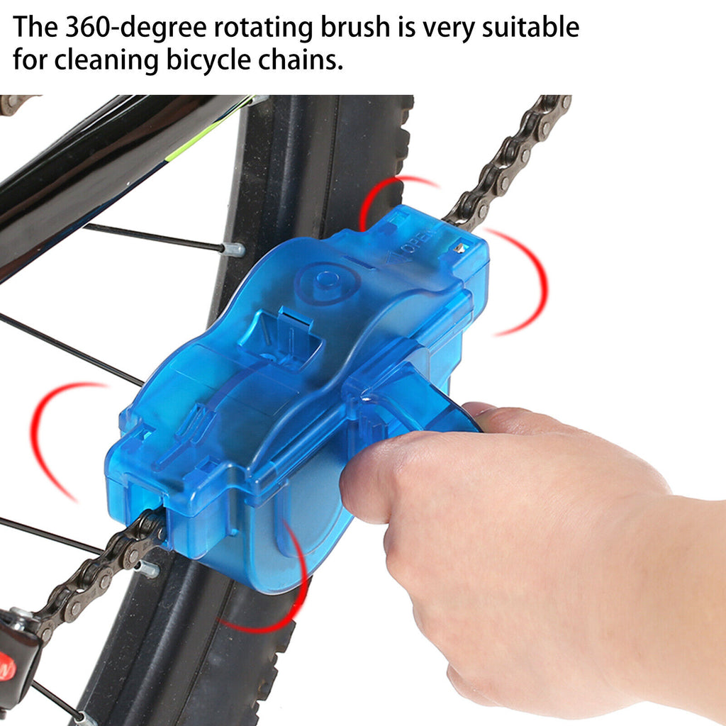 Bicycle Chain Cleaner Cleaning Brush Wheel Kit I801