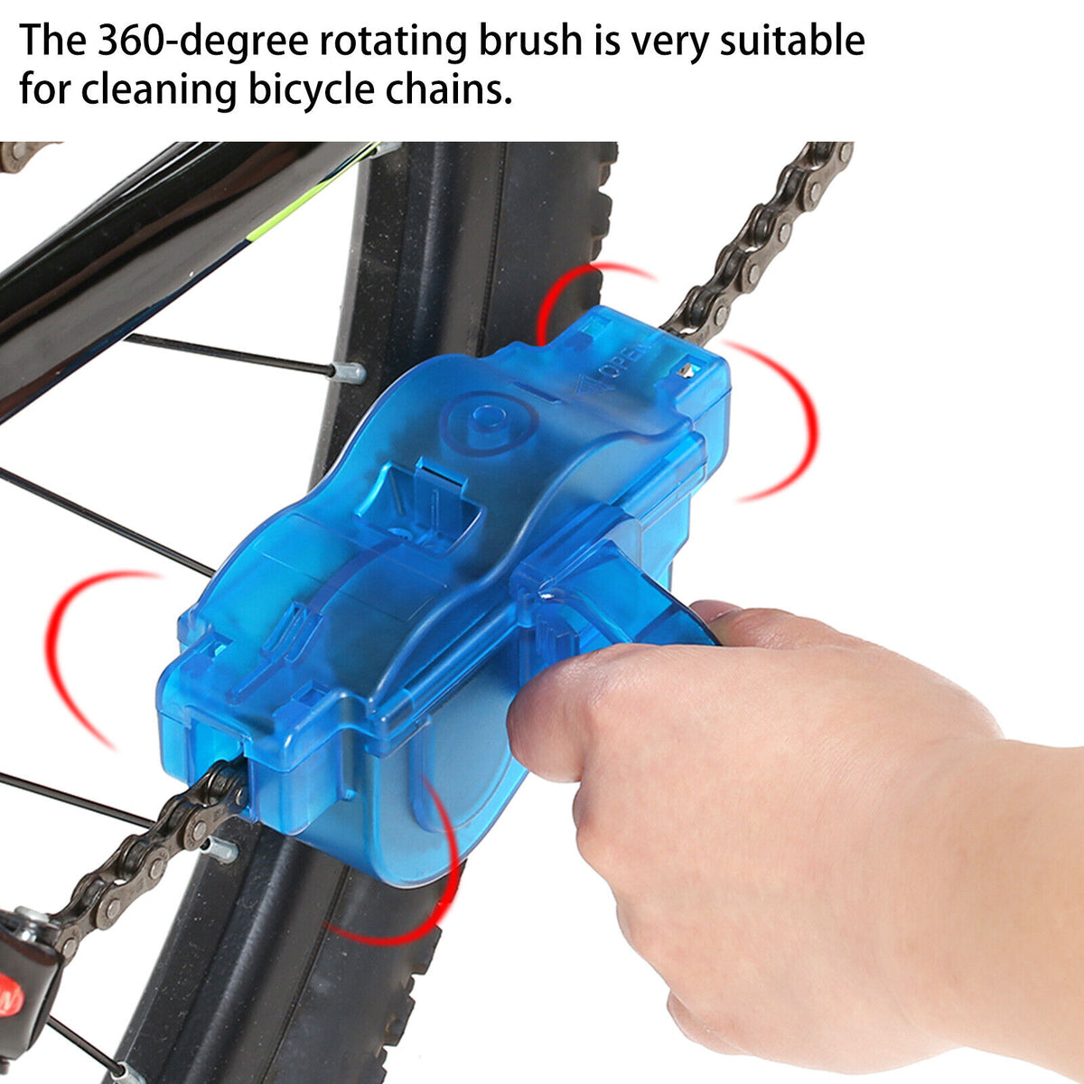 Bicycle Chain Cleaner Cleaning Brush Wheel Kit I801