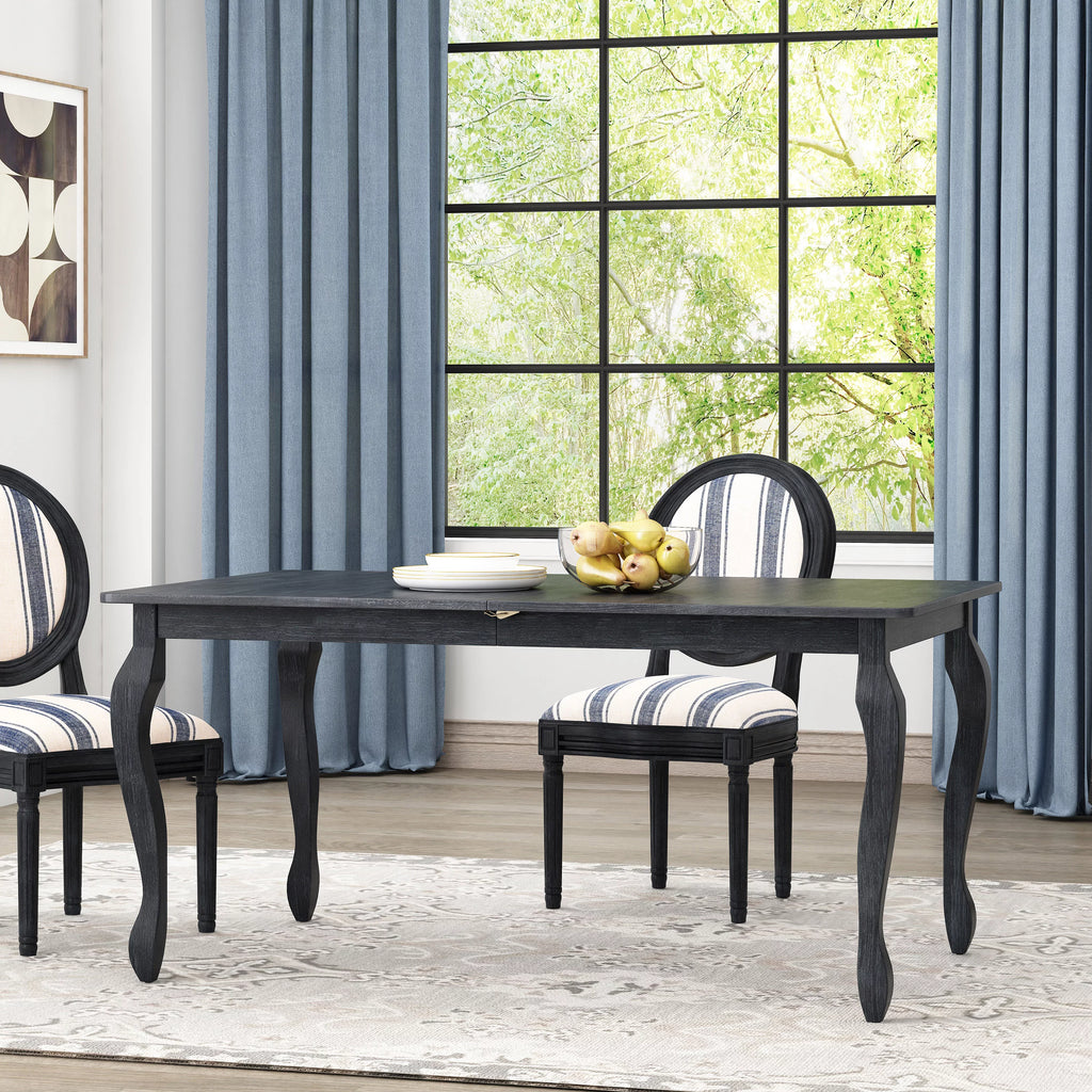 Gray Wooden Expandable Dining Table N837099